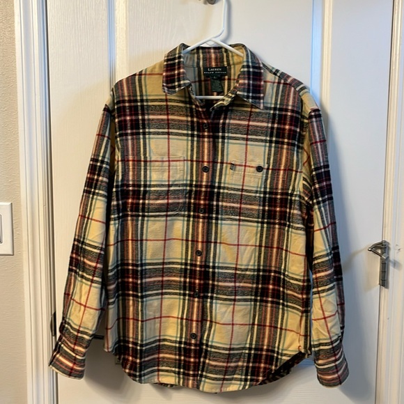 Ralph Lauren Tops - Lauren Ralph Lauren Plaid Cotton Flannel Shirt L